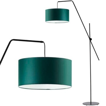 Lampa stojąca lampa podłogowa regulowana LED E27 do salonu butelkowa zieleń