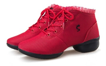 BUTY DO TAŃCA NOWOCZESNEGO TRENINGOWE Z KORONKĄ