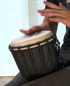 Jembe Pro маленький барабан 8 '' красное дерево, козья кожа, шнур 4 мм 700.s Schalloch