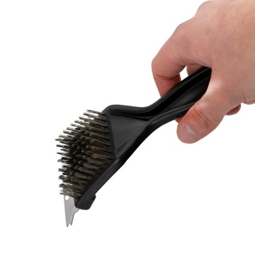 Проволочная щетка-скребок для чистки решеток гриля, 20,5 см, 2в1