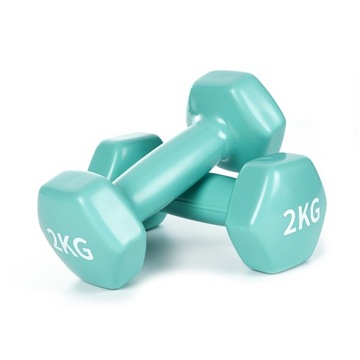 Hantle do ćwiczeń zestaw ciężarki hantelki 2x2kg winylowe molti