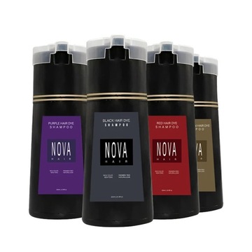 Nova Hair Dying Шампунь для ухода за волосами 3 в 1 Натуральный, быстрый