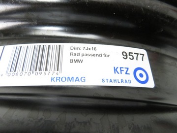 DISK OCELOVÝ 16" BMW 1 E87 E82 5X120 ET44