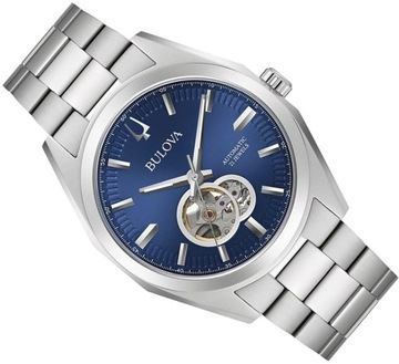 ELEGANCKI ZEGAREK MĘSKI AUTOMATYCZNY BULOVA 96A275 OPEN HEART +BOX 42mm