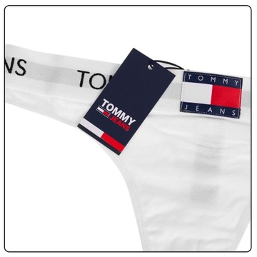 TOMMY HILFIGER STRINGI DAMSKIE MAJTKI 1P THONG BIAŁE r.M