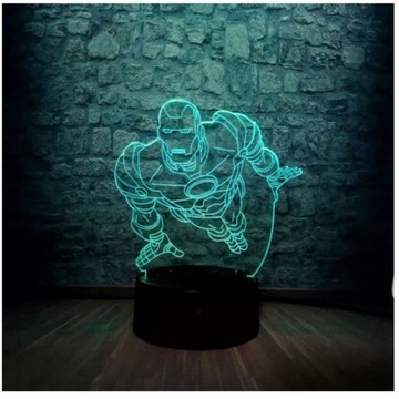 LAMPKA NOCNA 3D IRON MAN PILOT PREZENT