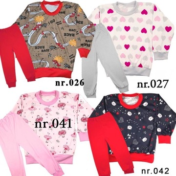 Пижама с длинными рукавами 100% хлопок ПОЛЬСКИЙ + новогодние узоры 80 см