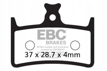 Klocki rowerowe EBC (organiczne) Hope E4 CFA647