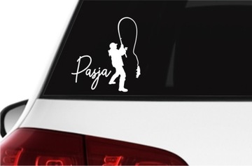 Наклейка на окно автомобиля FISHING PASSION * 15 см * Цвета