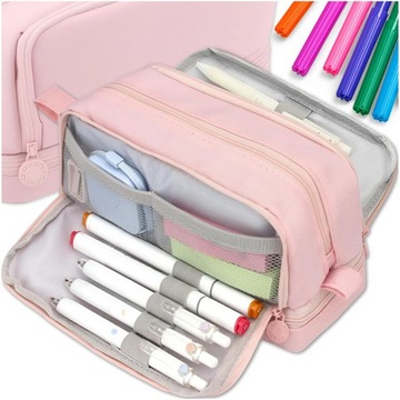 PIÓRNIK SZKOLNY DLA DZIEWCZYNKI NA PRZYBORY KREDKI OŁÓWKI SASZETA DO SZKOŁY