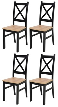 4 krzesła kuchnia jadalnia salon czarny + ARTISAN
