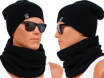 KOMPLET MĘSKI CZAPKA + KOMIN GOLF SPORTOWY KOLORY