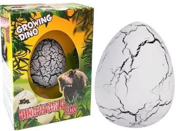 Динозавр вылупляется и растет из яйца, яйцо растет