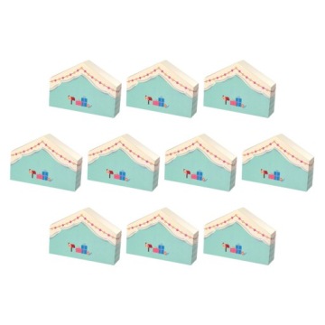 10 шт. Декоративний Зелений House Вечірка Boxes для Candy and Small Treats