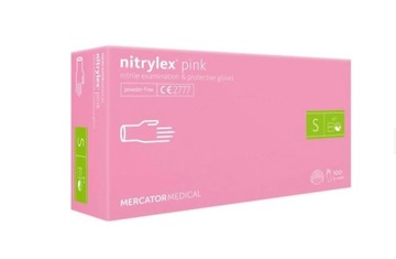 Rękawiczki nitrylowe Nitrylex Pink 100 szt. roz S