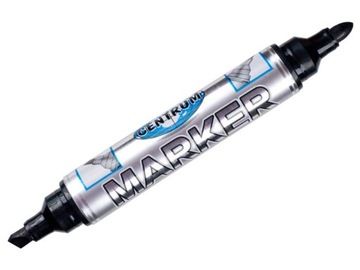 Marker dwustronny permanentny czarny Centrum 1 szt
