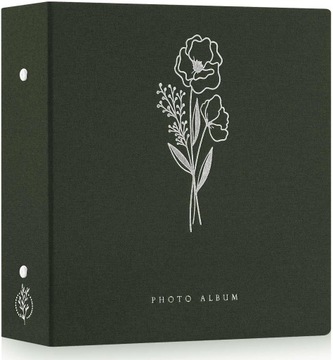 ALBUM FOTOGRAFICZNY NA ZDJĘCIA LNIANY 600 KIESZENI 10 x 15cm ZIELONY