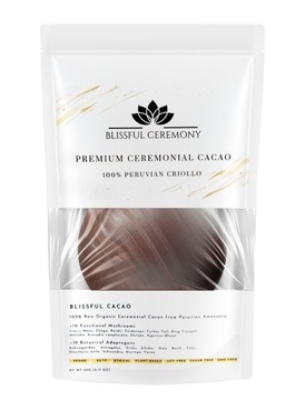 Kakao Ceremonialne Ekologiczne Eko Criollo Bez Cukru + 20 Adaptogenów 300g