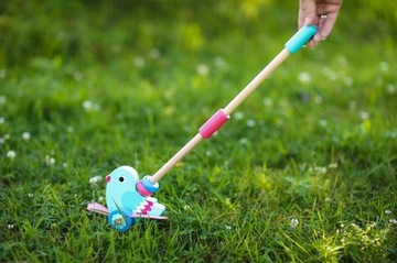 Ptaszek drewniany do pchania, pchacz, Adam Toys