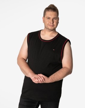 Duża Cienka Koszulka Męska bez Rękawów Bokserka Podkoszulek Shirt 573-2 4XL