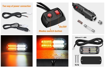 DIODOWE KOGUTY LED STROBOSKOPY 96 LAMPY LED OSTRZEGAWCZE 12V 24V XGETOP
