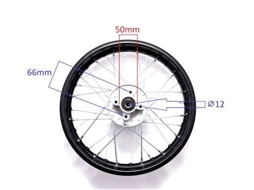 ОБОД ЗАДНЕГО КОЛЕСА 1,85x14 ДЮЙМОВ CROSS 125 OLD HB