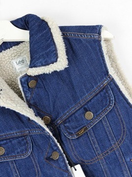 LEE SHERPA KAMIZELKA VEST JEANSOWA _ S