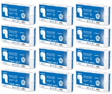 Papier Toaletowy Biały Celuloza Velvet Care Professional 12x8 Rolek