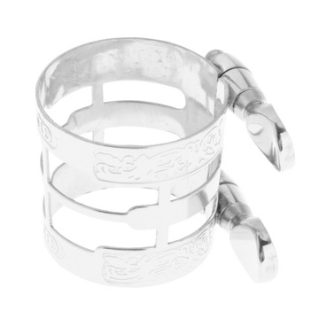 Металлическая лигатура мундштука для саксофона-альта для великолепного звука, посеребренная.