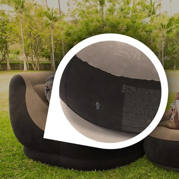 Поуф -сад, солнечный в надувном кресле на пляжном саду с подвеской, сплошной пуф