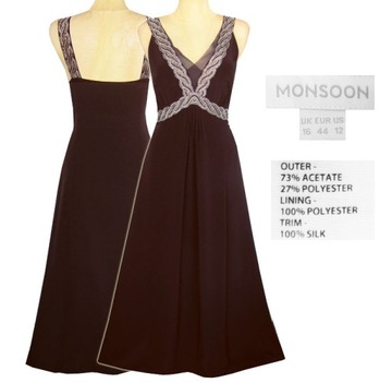 MONSOON Sukienka, elegancka, wesele r. 44