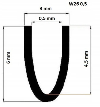 Бампер, защита кромки, 0,5 мм, ПРОЗРАЧНЫЙ, кромка, 20 м