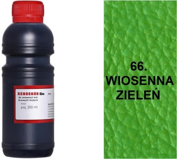 ZIELONY WIOSENNY 66 FARBA RENOSKÓR 200ml DO SKÓRZANEGO FOTELA BOCZKA G12-91