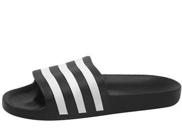 ADIDAS ADILETTE AQUA F35543 MĘSKIE CZARNE KLAPKI BASENOWE PLAŻOWE KAPCIE