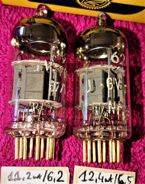 2x Valvo Hamburg 6201 ecc801S Gold pins GAIN115%