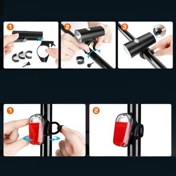 ВЕЛОСИПЕДНАЯ ФОНАРЬ ПЕРЕДНЯЯ + ЗАДНЯЯ ПОДСВЕТКА ВЕЛОСИПЕДА USB