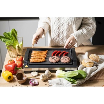 МОЩНЫЙ НАСТОЛЬНЫЙ ЭЛЕКТРОГРИЛЬ ДЛЯ МЯСА И ОВОЩЕЙ
