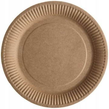 TALERZE PAPIEROWE 18cm ECO NATURE 100 Sztuk