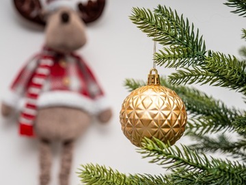 Небьющиеся шары «РОЖДЕСТВЕНСКАЯ ЁЛКА», узор, 100 шт. НАБОР для елочных игрушек.