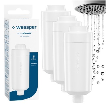 3x Filtr Sprchové Vody Do Sprchy Wessper Aqua Bpa free