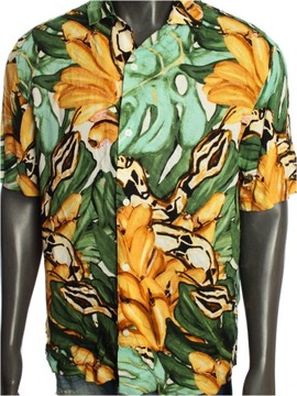 H&M Koszula casual Hawajska kolorowa fajny design wzory r. L