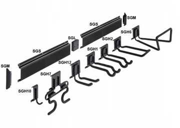 Крючок для гаражной шины Goliat - SGO 81-120/715/725