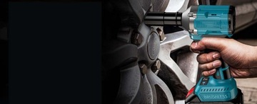 АККУМУЛЯТОРНЫЙ БЕСЩЕТОЧНЫЙ УДАРНЫЙ КЛЮЧ ДЛЯ КОЛЕС 21 В 550 НМ НАСАДКИ + КОРПУС