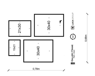 Набор коричневых рамок галерея HIT 5 GF0008