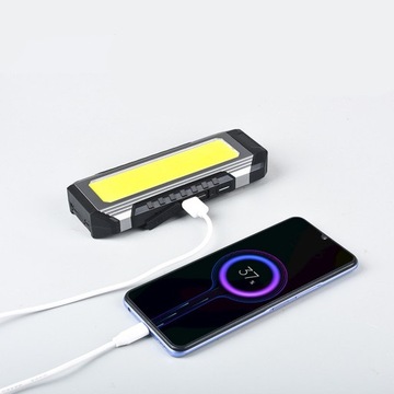LATARKA LED LAMPA AKUMULATOROWA WARSZTATOWA XPE MOCNA HAK STOJAK MAGNES USB