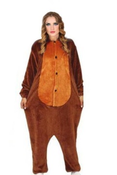 КОРИЧНЕВАЯ ПЛЮШЕВАЯ КУРТКА ДЛЯ ВЗРОСЛЫХ BEAR BEAR DISPOSSESIT