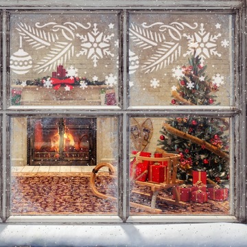 ШАБЛОН для искусственного СНЕГА Многоразовый L 45х95см РОЖДЕСТВЕНСКИЕ ВЕТКИ