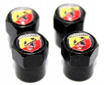 ABARTH NAKRĘTKI NA WENTYLE CZARNE 4 SZT