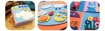 СЕНСОРНАЯ 3D-ИГРУШКА-КНИГА ДЛЯ МАЛЕНЬКИХ ДЕТЕЙ МОНТЕССОРИ