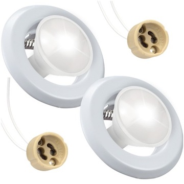 2x OCZKO SUFITOWE LED OCZKO LED OKRĄGŁA HALOGENOWA OPRAWKA SUFITOWA GU10